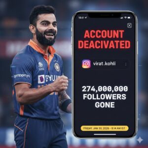 virat kohli Instagram account deactivation. 274 million followers